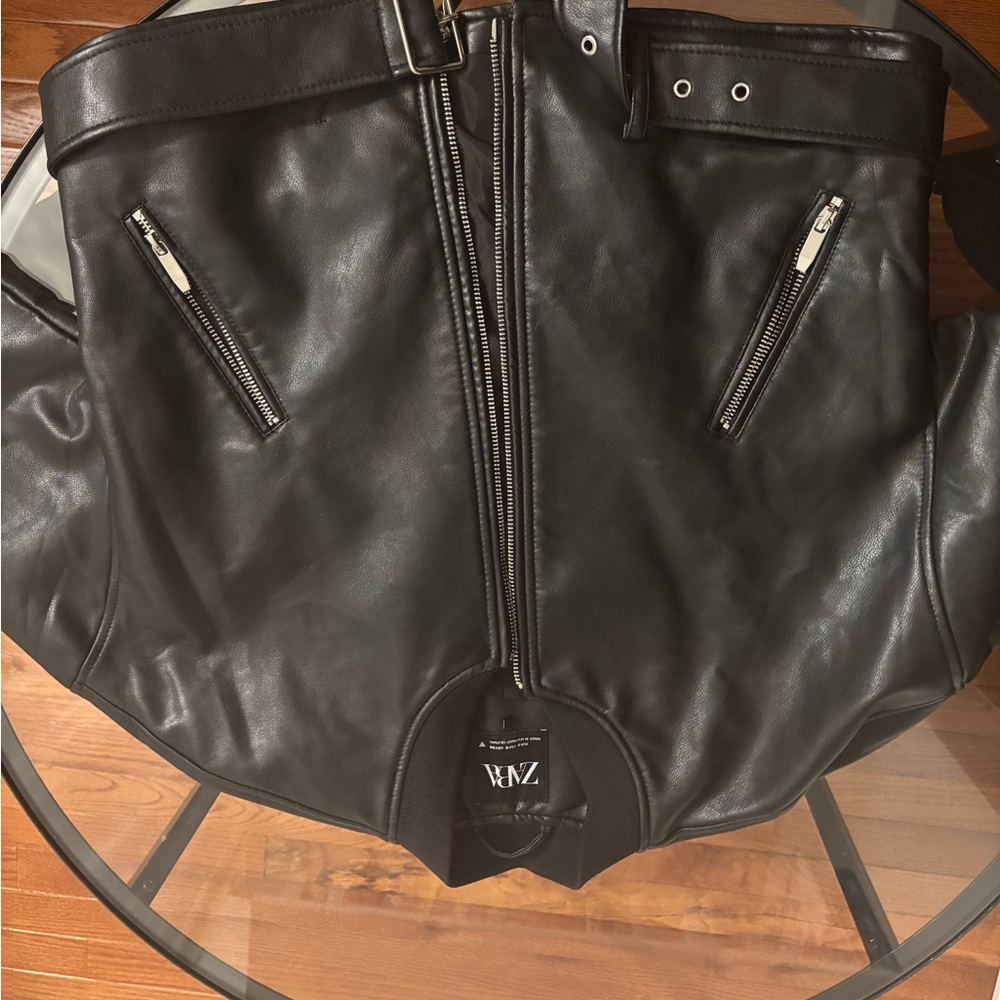 Zara Black Leather Jacket